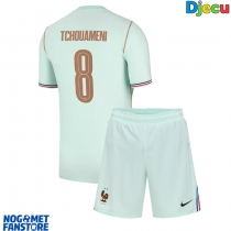 Francuska Aurelien Tchouameni #8 Gostujuci Dres za djecu SP 2026 Kratak Rukav (+ Kratke hlače)
